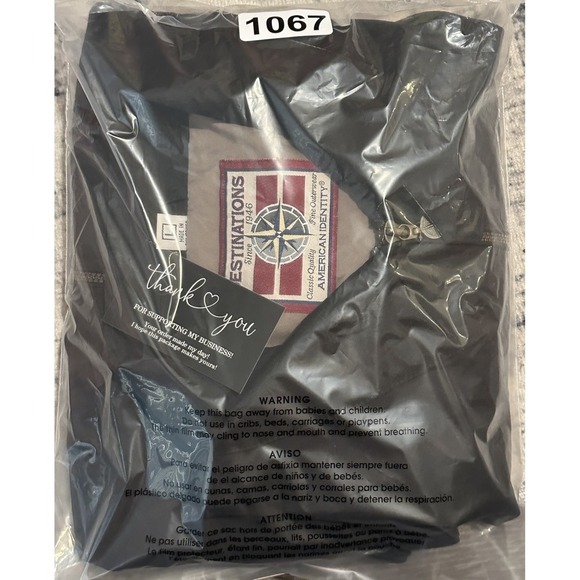 VTG Freightliner Jacket Mens L Black Destinations Bomber American Identity - Picture 16 of 16